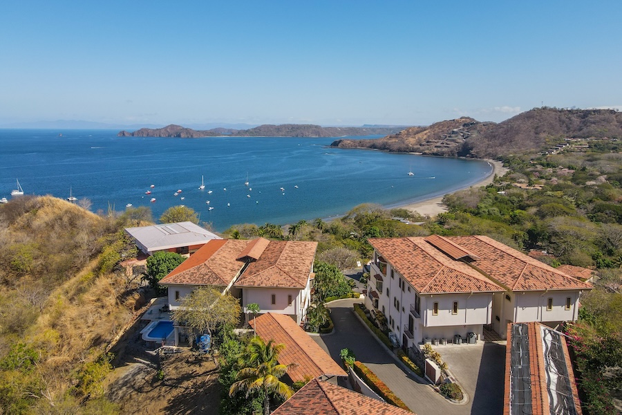 View of the Pacific from a condo community in Playa Hermosa